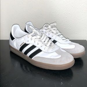 White Adidas Samba ~ Size 9.5 US Men’s